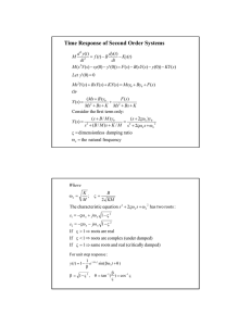 Time Response of Second Order Systems