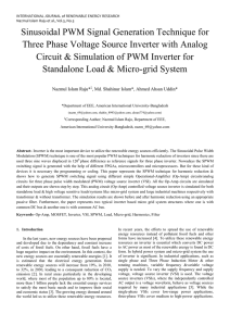 Sinusoidal PWM Signal Generation Technique for Three Phase