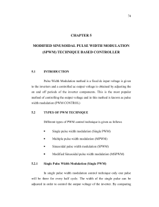 chapter 5 modified sinusoidal pulse width modulation