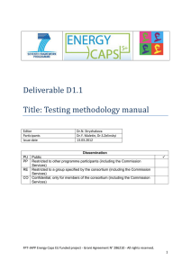 Testing methodology manual