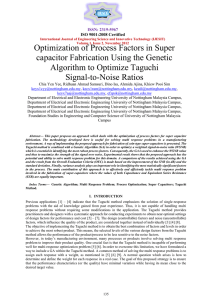 Optimization of Process Factors in Super capacitor