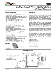 2 MHz, 4 Channel×100 mA WLED/RGB Driver with Output