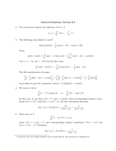 Solutions to Homework, Section 6.6