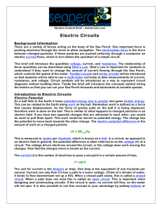 Electric Circuits - Greater Philadelphia Sea Perch Challenge