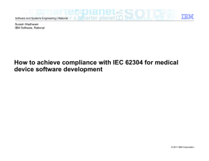 How to achieve compliance with IEC 62304 for medical device
