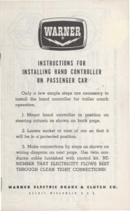 Instructions for Installing Hand Controller On Passenger