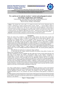 Pre- and in-service physics teachers` content and pedagogical