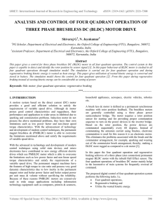 analysis and control of four quadrant operation of