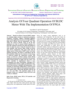 Analysis Of Four Quadrant Operation Of BLDC Motor With The