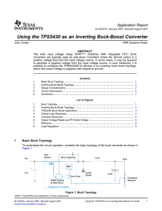 Using the TPS5430 As An Inverting Buck Boost Converter (Rev. A