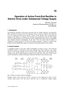 Operation of Active Front-End Rectifier in Electric Drive