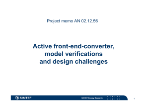Active front-end-converter, model verifications and design challenges