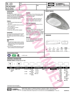 rl led roadway - Hubbell Outdoor Lighting