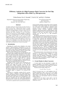 Efficiency Analysis of a High Frequency Buck Converter for On