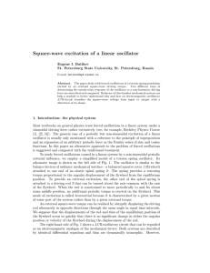 Square-wave excitation of a linear oscillator