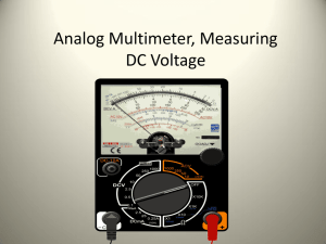 Analog Multimeter Measuring DC Voltage 10-18-11