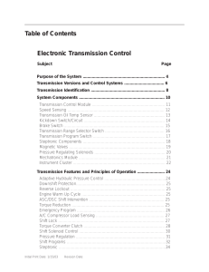 Electronic Transmission control