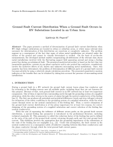 Ground Fault Current Distribution When a Ground Fault Occurs in