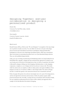 Designing Together: end-user collaboration in