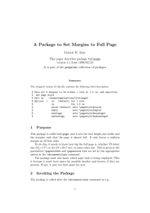 A Package to Set Margins to Full Page