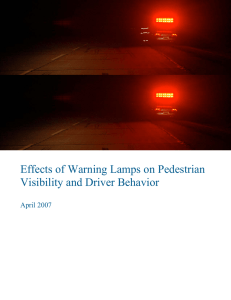 Effects of Warning Lamps on Pedestrian Visibility