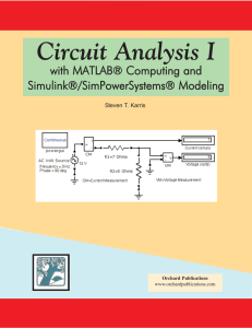 Circuit Analysis I with MATLAB ® Computing