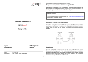 Technical specification NETIChome Lamp holder