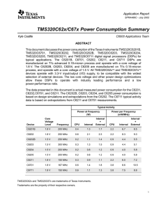 TMS320C62x/C67x Power Consumption