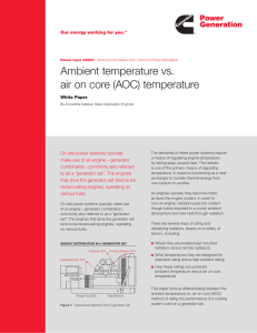Ambient temperature vs. air on core (AOC) temperature