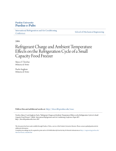 Refrigerant Charge and Ambient Temperature Effects - Purdue e-Pubs