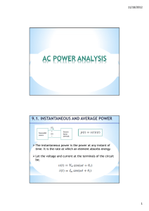 9.1. INSTANTANEOUS AND AVERAGE POWER