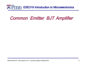 Common Emitter BJT Amplifier