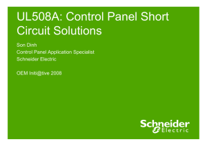 UL508A: Control Panel Short Circuit Solutions