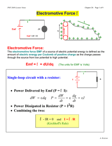 Electromotive Force E