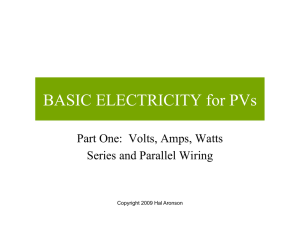 BASIC ELECTRICITY for PVs