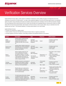 Verification Services Overview