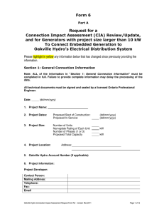 Form 6 Request for a Connection Impact Assessment