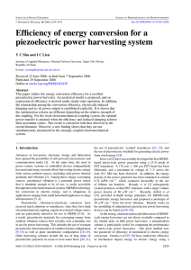 Efficiency of energy conversion for a piezoelectric power harvesting