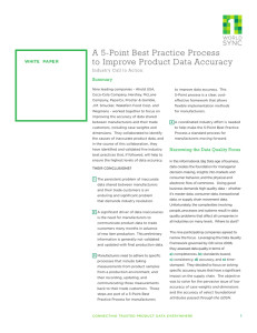 A 5-Point Best Practice Process to Improve Product Data Accuracy
