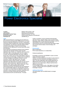 Power Electronics Specialist