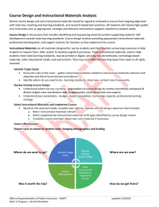 Course Design and Instructional Materials Analysis