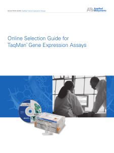 Online Selection Guide for TaqMan® Gene Expression Assays