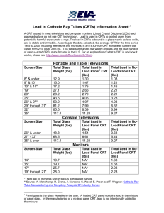 Lead in Cathode Ray Tubes (CRTs) Information Sheet** Portable