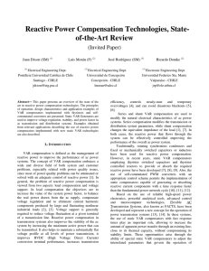 Reactive Power Compensation Technologies, State- of-the