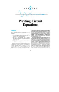 Chapter 2: Writing Circuit Equations