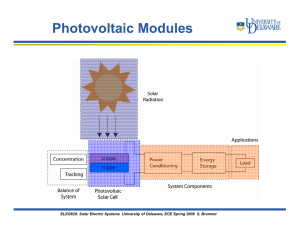 13 PV modules - Solar Power Program