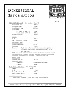 DIMENSIONAL INFORMATION - Civic Hall Performing Arts Center