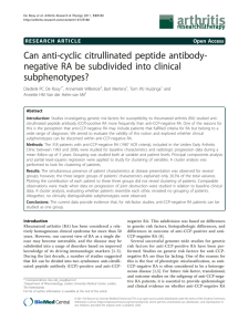 Can anti-cyclic citrullinated peptide antibody
