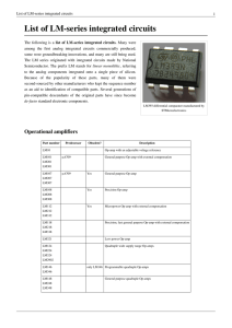 List of LM-series integrated circuits