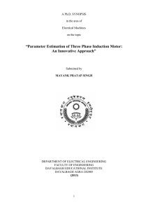 Parameter Estimation of Three Phase Induction Motor